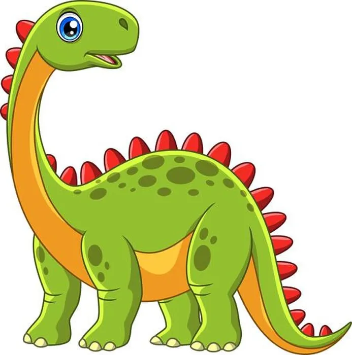 Framed Print : Happy dinosaur cartoon vector illustration on white background Framed Print : Happy dinosaur cartoon vector illustration on white background
