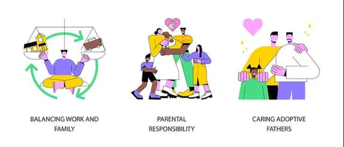 Framed Print : Happy family abstract concept vector illustration set Framed Print : Happy family abstract concept vector illustration set