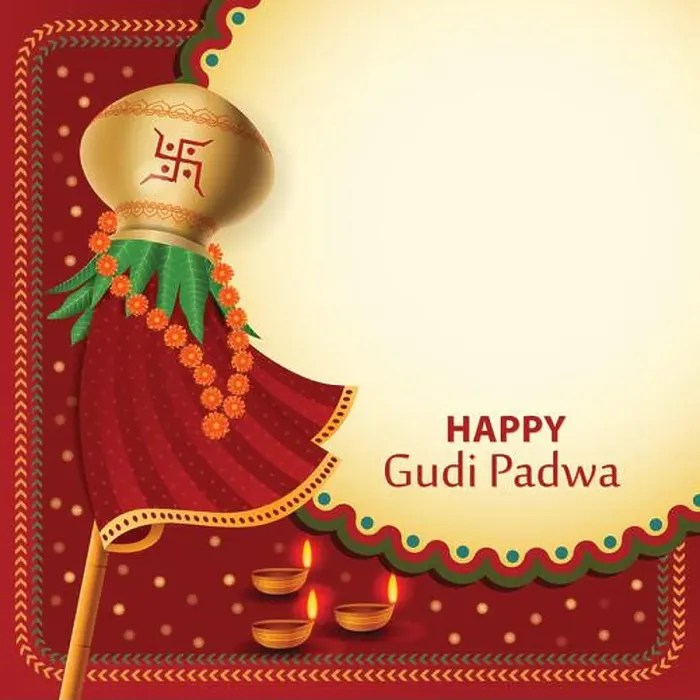 Framed Print : Happy Gudi Padwa Hindu Festival Greeting Card Background Framed Print : Happy Gudi Padwa Hindu Festival Greeting Card Background