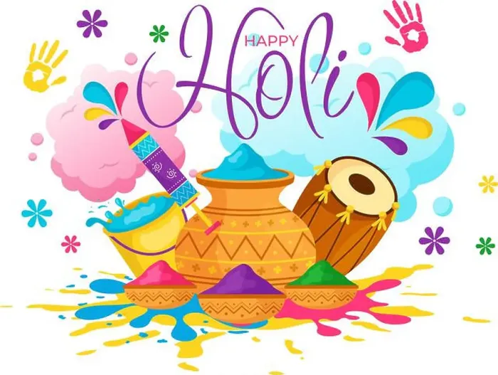 Framed Print : Happy Holi Festival Vector Illustration with Colorful Pot Framed Print : Happy Holi Festival Vector Illustration with Colorful Pot