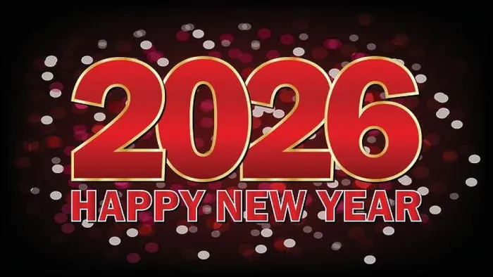 Framed Print : Happy New Year 2026. Vector illustration of greeting card, banner or poster Framed Print : Happy New Year 2026. Vector illustration of greeting card, banner or poster