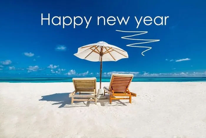 Framed Print : Happy new year written in the sky. Artistic summer beach holiday with new years eve concept Framed Print : Happy new year written in the sky. Artistic summer beach holiday with new years eve concept