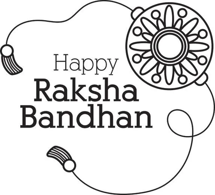 Framed Print : happy raksha bandhan flower wristband accessory line style vector illustration design