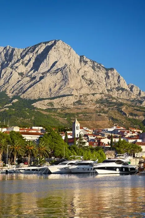 Framed Print : Harbour in Baska Voda Village, region Makarska Riviera, Dalmatia, Croatia Framed Print : Harbour in Baska Voda Village, region Makarska Riviera, Dalmatia, Croatia