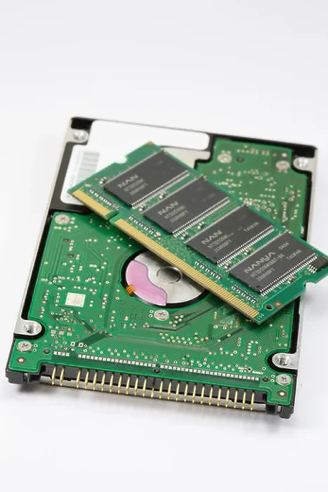 Framed Print : Hard disk and ram module Framed Print : Hard disk and ram module