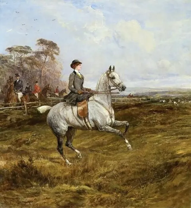 Framed Print : Hardy Heywood - a Lady Hunting - British School - 19th Century Framed Print : Hardy Heywood - a Lady Hunting - British School - 19th Century