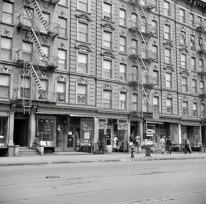 Framed Print : Harlem apartment house, New York City, May 1943 Framed Print : Harlem apartment house, New York City, May 1943