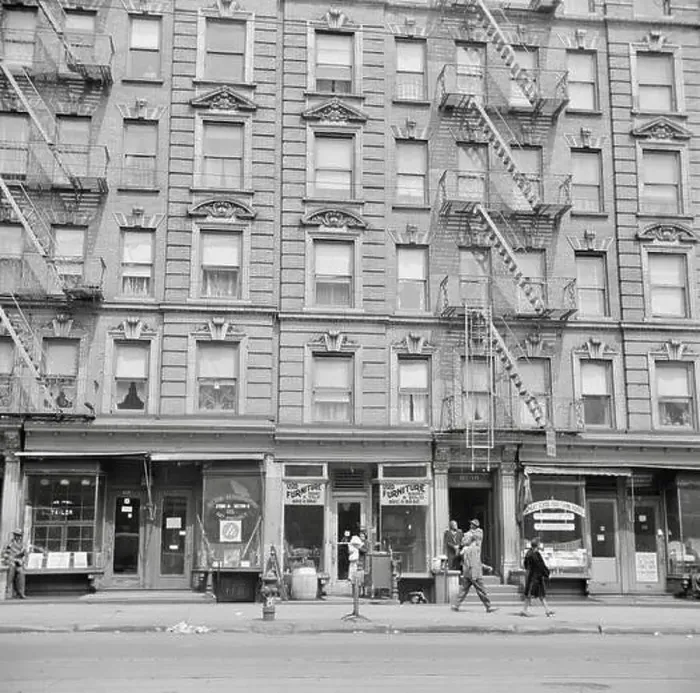 Framed Print : Harlem apartment house, New York City, May 1943 Framed Print : Harlem apartment house, New York City, May 1943