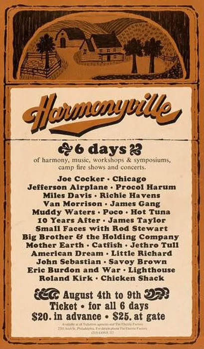 Framed Print : Harmonyville Festival 1970 - 6 days of harmony Framed Print : Harmonyville Festival 1970 - 6 days of harmony