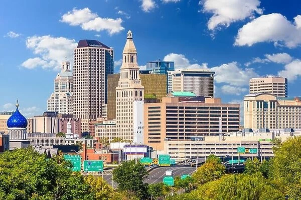 Hartford, Connecticut, USA downtown city skyline