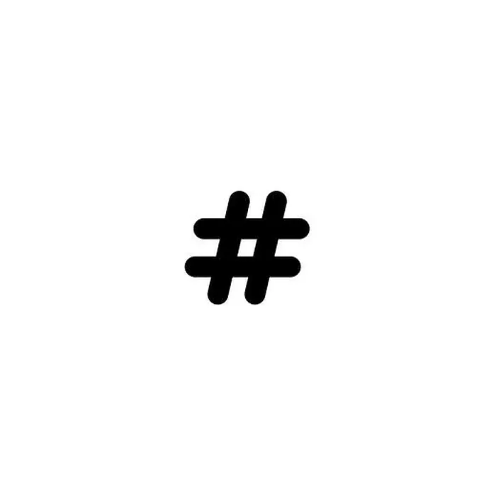 Framed Print : Hashtag rounded icon isolated on white