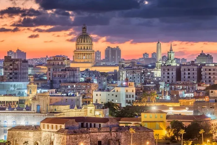 Framed Print : Havana, Cuba downtown skyline at dusk Framed Print : Havana, Cuba downtown skyline at dusk