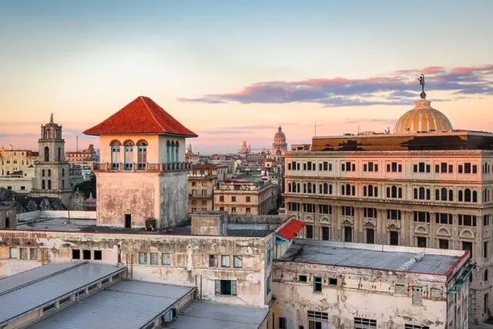 Framed Print : Havana, Cuba downtown skyline from the port at dawn Framed Print : Havana, Cuba downtown skyline from the port at dawn