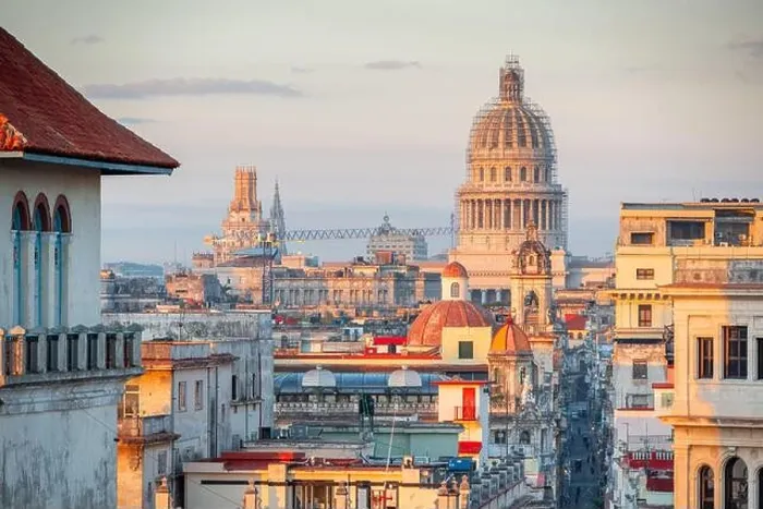 Framed Print : Havana, Cuba downtown skyline from the port at dawn Framed Print : Havana, Cuba downtown skyline from the port at dawn