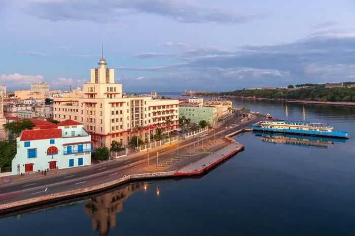 Framed Print : Havana, Cuba downtown skyline from the port at dawn Framed Print : Havana, Cuba downtown skyline from the port at dawn