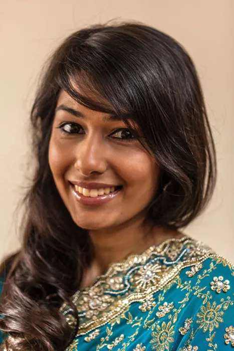 Framed Print : Headshot portrait of a beautiful Indian woman smiling Framed Print : Headshot portrait of a beautiful Indian woman smiling