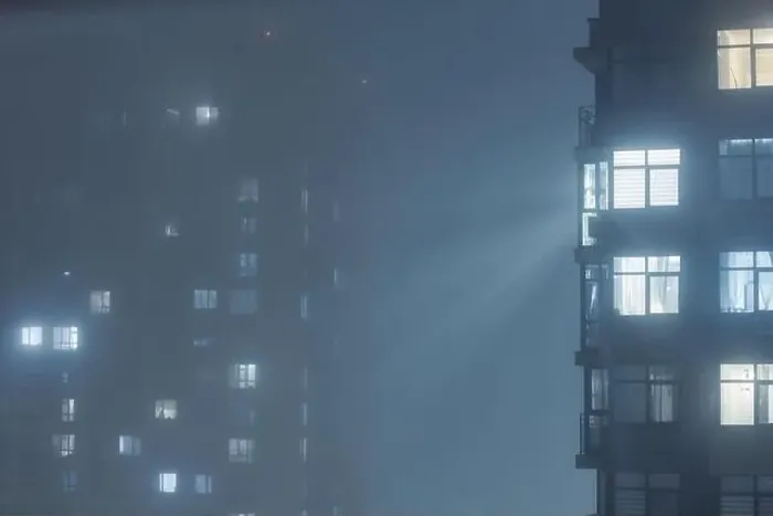 Framed Print : Heavy fog in the city Kiev, Ukraine Framed Print : Heavy fog in the city Kiev, Ukraine