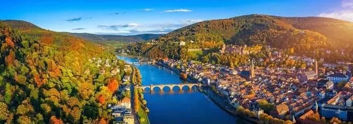 Framed Print : Heidelberg skyline aerial view from above