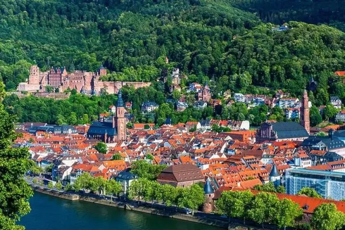 Framed Print : Heidelberg skyline aerial view from above Framed Print : Heidelberg skyline aerial view from above