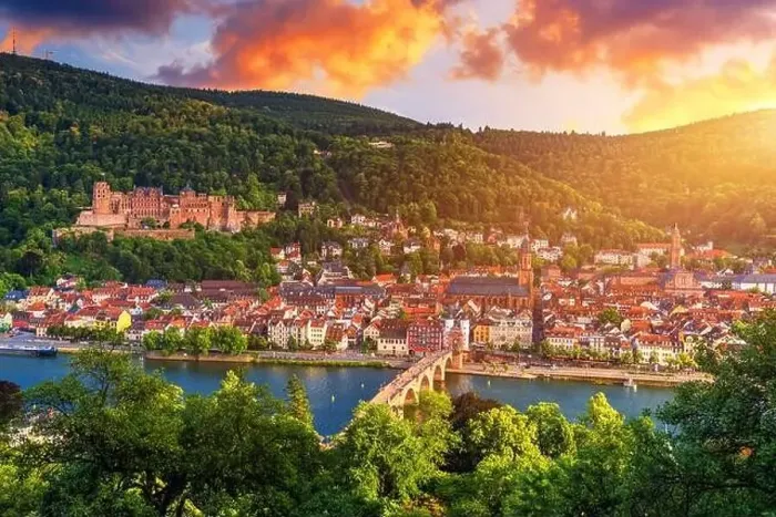 Framed Print : Heidelberg skyline aerial view from above Framed Print : Heidelberg skyline aerial view from above
