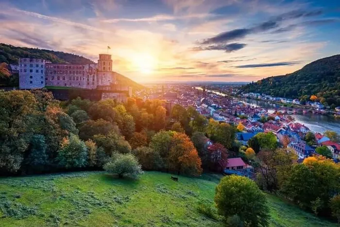 Framed Print : Heidelberg skyline aerial view from above Framed Print : Heidelberg skyline aerial view from above