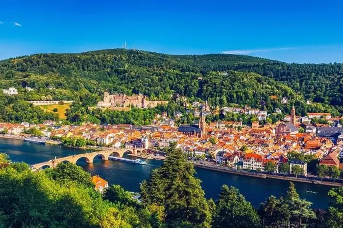 Framed Print : Heidelberg skyline aerial view from above Framed Print : Heidelberg skyline aerial view from above