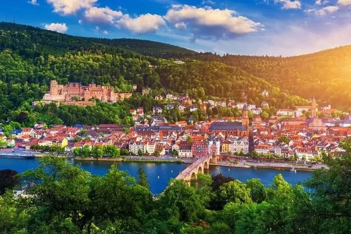 Framed Print : Heidelberg skyline aerial view from above Framed Print : Heidelberg skyline aerial view from above