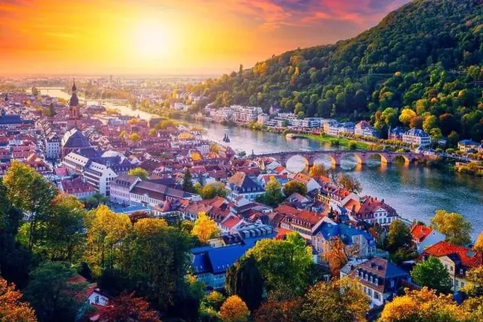 Framed Print : Heidelberg skyline aerial view from above Framed Print : Heidelberg skyline aerial view from above
