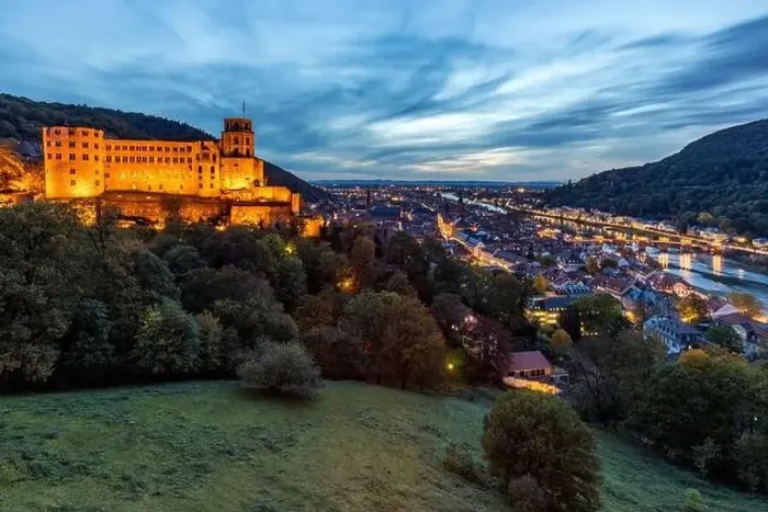 Framed Print : Heidelberg skyline aerial view from above Framed Print : Heidelberg skyline aerial view from above