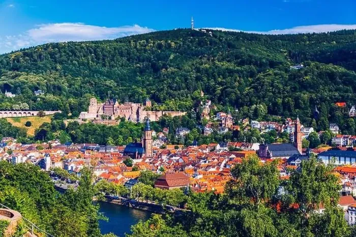 Framed Print : Heidelberg skyline aerial view from above Framed Print : Heidelberg skyline aerial view from above