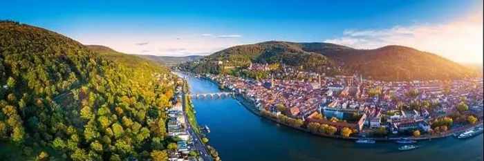 Framed Print : Heidelberg skyline aerial view from above Framed Print : Heidelberg skyline aerial view from above