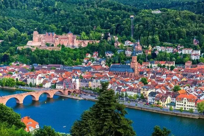 Framed Print : Heidelberg skyline aerial view from above Framed Print : Heidelberg skyline aerial view from above