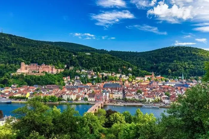 Framed Print : Heidelberg skyline aerial view from above Framed Print : Heidelberg skyline aerial view from above