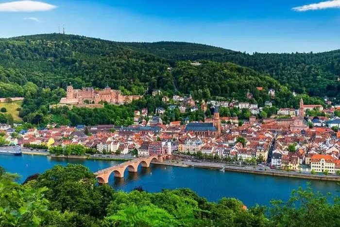 Framed Print : Heidelberg skyline aerial view from above Framed Print : Heidelberg skyline aerial view from above