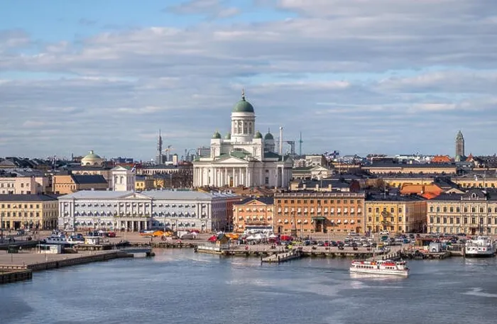 Framed Print : Helsinki, Finland - April 14 : Cathedral and other city buildings with central cityscape in Helsinki on April 14, 2019. With beautiful evening light Framed Print : Helsinki, Finland - April 14 : Cathedral and other city buildings with central cityscape in Helsinki on April 14, 2019. With beautiful evening light