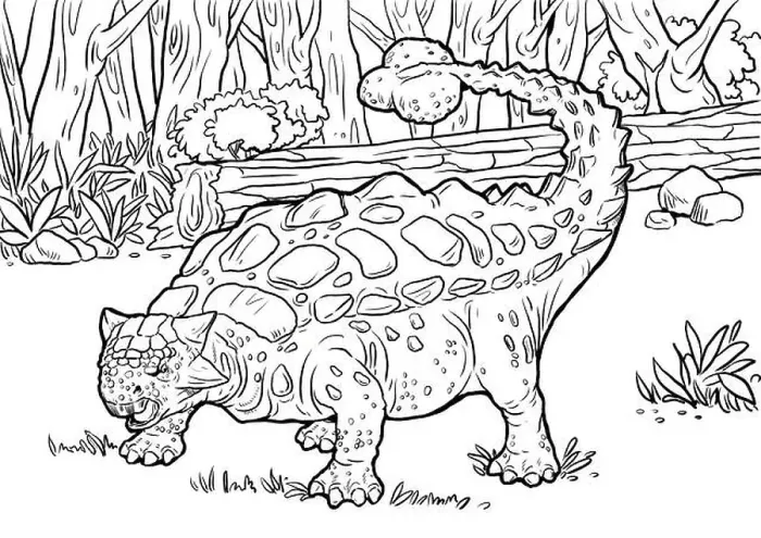 Framed Print : Herbivorous dinosaur - Ankylosaurus. Dino cartoon. Coloring book template Framed Print : Herbivorous dinosaur - Ankylosaurus. Dino cartoon. Coloring book template