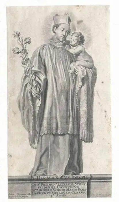 Framed Print : Hermann Josef von Steinfeld, Saint Framed Print : Hermann Josef von Steinfeld, Saint