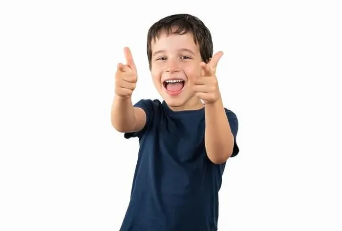 Framed Print : Hey you! Portrait of happy boy pointing finger to camera and laughing loudly with surprised face Framed Print : Hey you! Portrait of happy boy pointing finger to camera and laughing loudly with surprised face