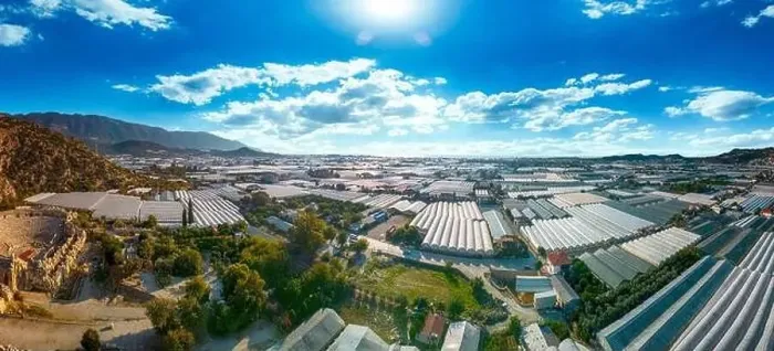 Framed Print : High angle drone aerial view of greenhouse fields of greens plantation in Demre - Antalya province, Turkey Framed Print : High angle drone aerial view of greenhouse fields of greens plantation in Demre - Antalya province, Turkey