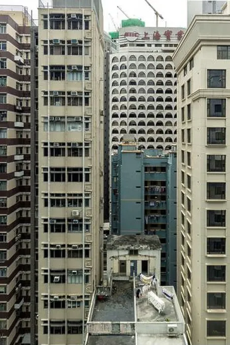 Framed Print : High rise apartment buildings and rooftop laundry, Wanchai, Hong Kong, China Framed Print : High rise apartment buildings and rooftop laundry, Wanchai, Hong Kong, China