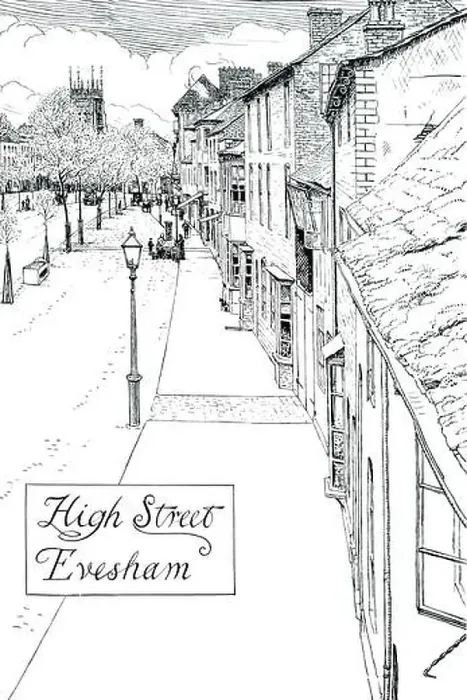 Framed Print : High Street, Evesham