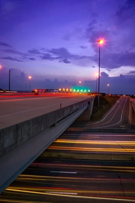 Framed Print : Highway Bridge At Dusk Framed Print : Highway Bridge At Dusk