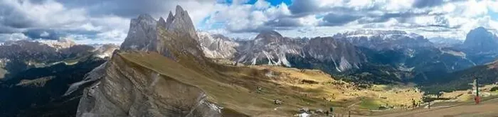 Framed Print : Hiking Dolomites in European Alps. Shot in summer with green grass and no snow. Gardena Pass, Italy Framed Print : Hiking Dolomites in European Alps. Shot in summer with green grass and no snow. Gardena Pass, Italy