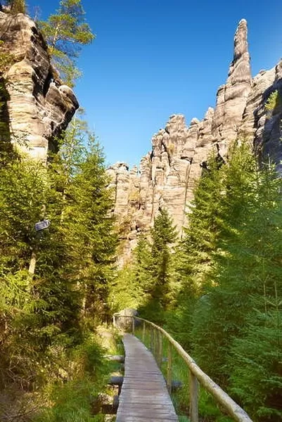 Hiking trail, Adrspach Rock, Teplicke Rocks, Czech Republic