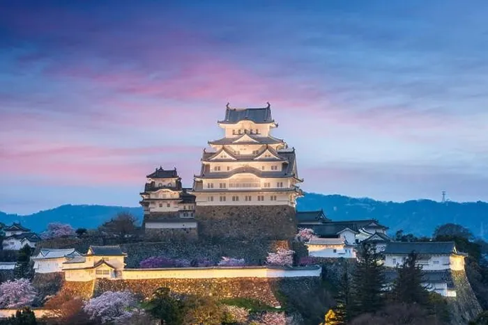 Framed Print : Himeji, Japan at Himeji Castle during spring cherry blossom season Framed Print : Himeji, Japan at Himeji Castle during spring cherry blossom season