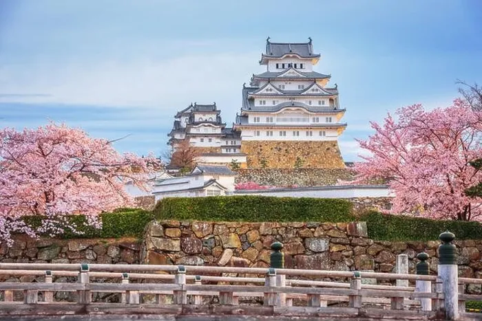 Framed Print : Himeji, Japan at Himeji Castle during spring cherry blossom season Framed Print : Himeji, Japan at Himeji Castle during spring cherry blossom season