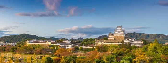 Framed Print : Himeji, Japan panorama of Himeji Castle in the autumn season Framed Print : Himeji, Japan panorama of Himeji Castle in the autumn season