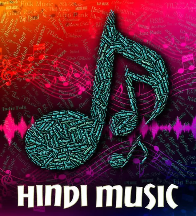 Framed Print : Hindi Music Indicating Sound Track And Indian Framed Print : Hindi Music Indicating Sound Track And Indian