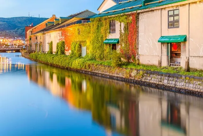 Framed Print : Historic Otaru Canals in Otaru, Hokkaido Prefecture, Japan at twilight Framed Print : Historic Otaru Canals in Otaru, Hokkaido Prefecture, Japan at twilight