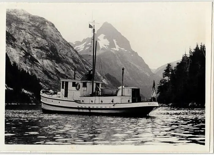 Framed Print : This historic photograph features the M / V Chugach ranger boat Framed Print : This historic photograph features the M / V Chugach ranger boat